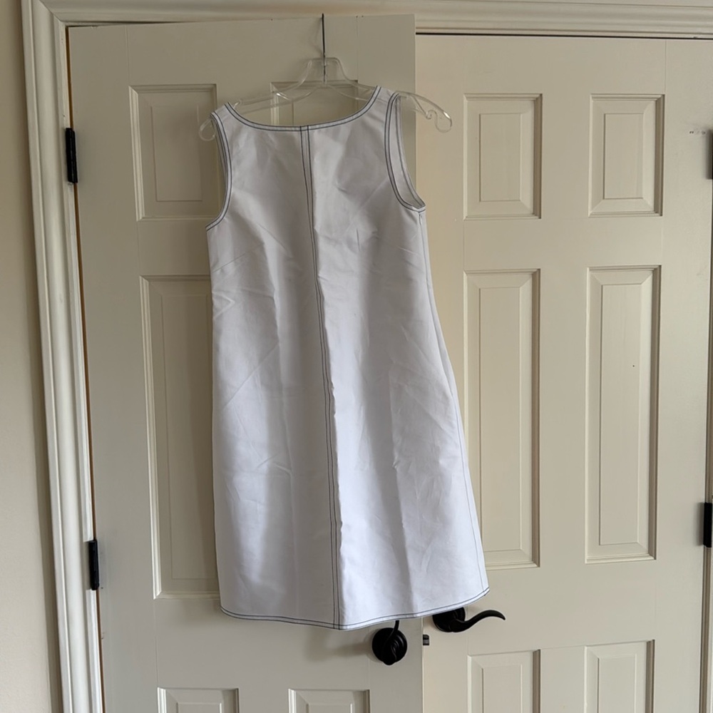 J crew Contrast-stitch Billie dress in double cotton poplin, nwt, size 2T